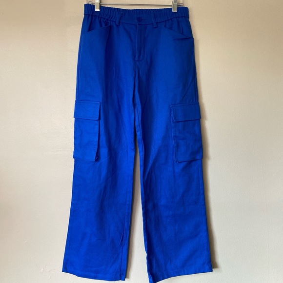 SHEIN Blue Cargo Pants - Picture 1 of 5